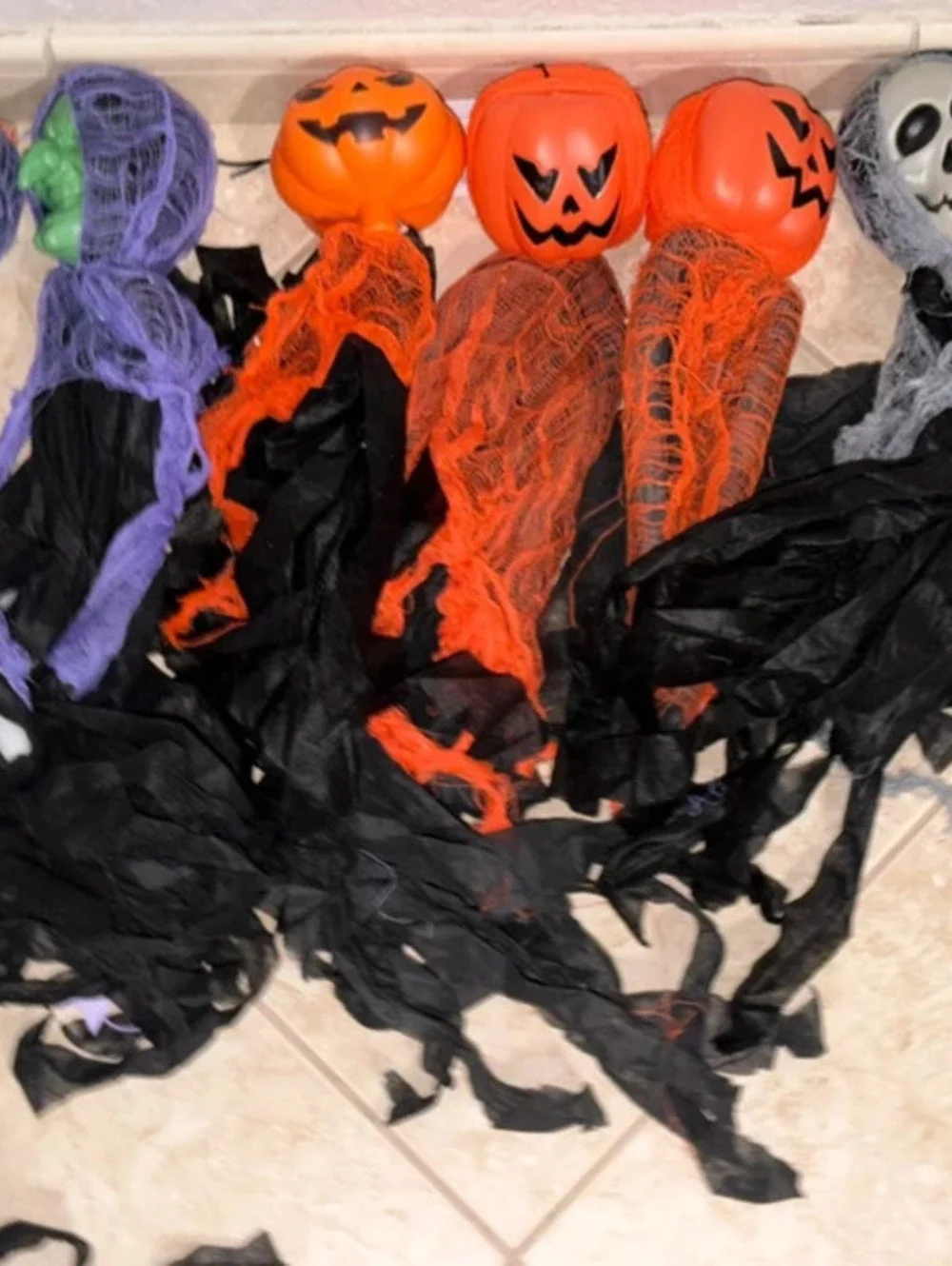 Halloween Hanging Miniature Flying Ghouls Bundle - Lot of 9